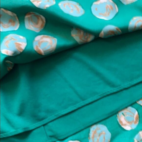 Vintage The Limited green and gold a-line Skirt size Large - Picture 4 of 5